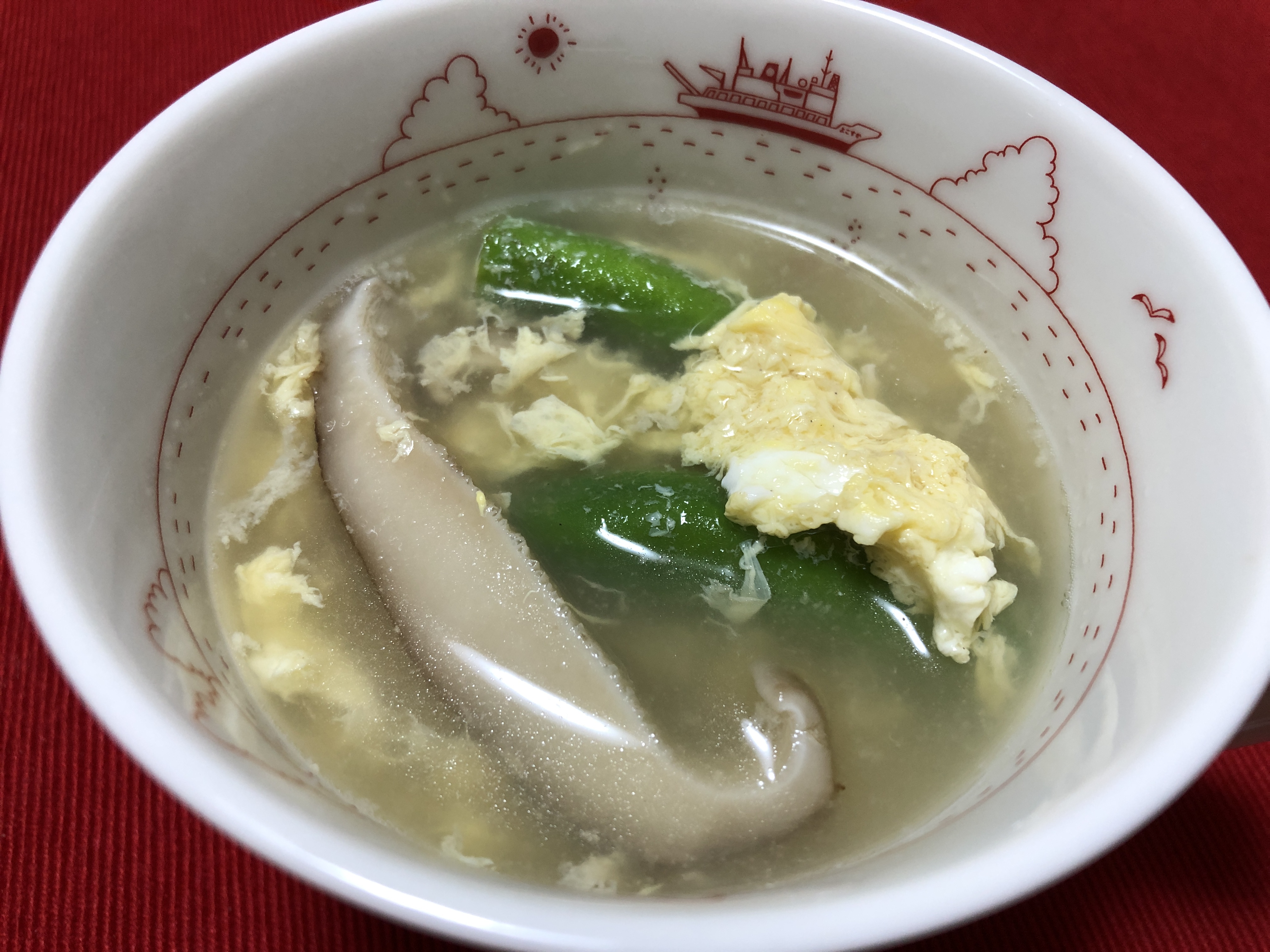 ネリとシイタケの韓国風スープ