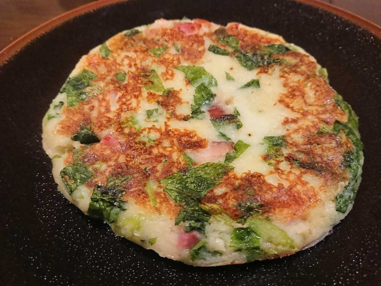 明日葉ベーコンチーズポテトガレット