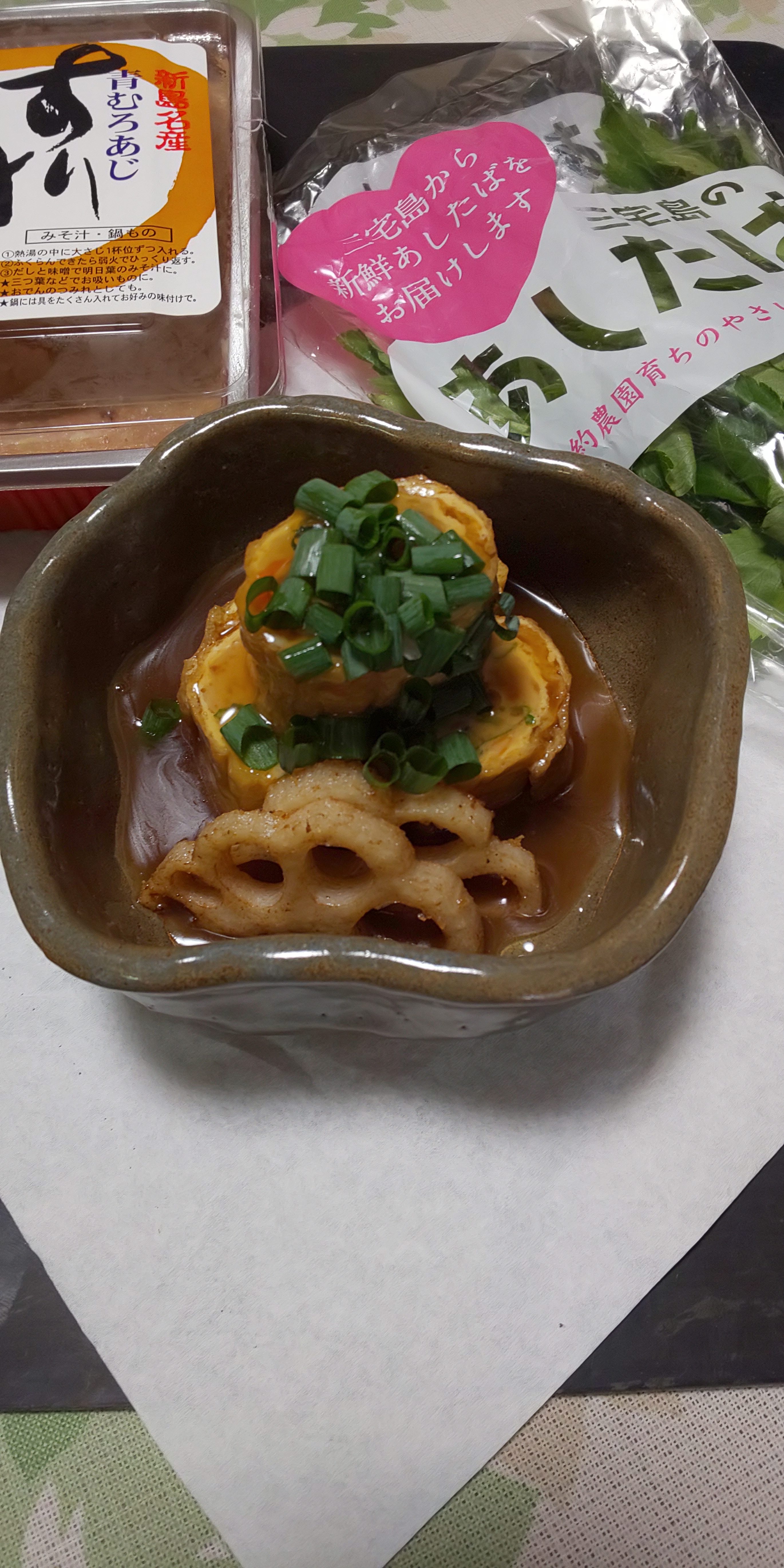 たたき揚げの信田巻き煮