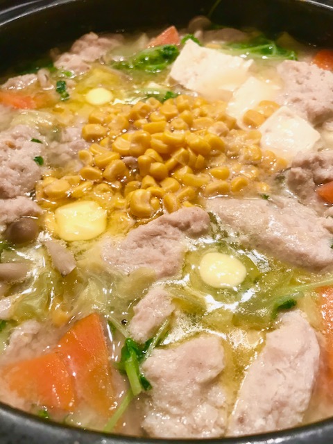 大好評!たたきの味噌バター鍋
